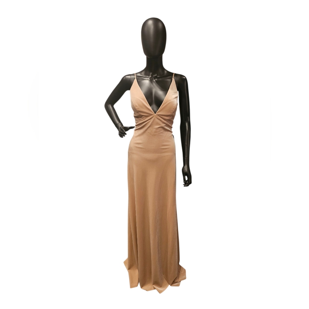 Jenny Yoo Prosecco Blush Velvet Gown - Picture 5 of 8